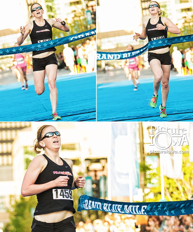 Ellen Ries: Fastest time in the women's competitive division Grand Blue Mile race! Official time: 4:58